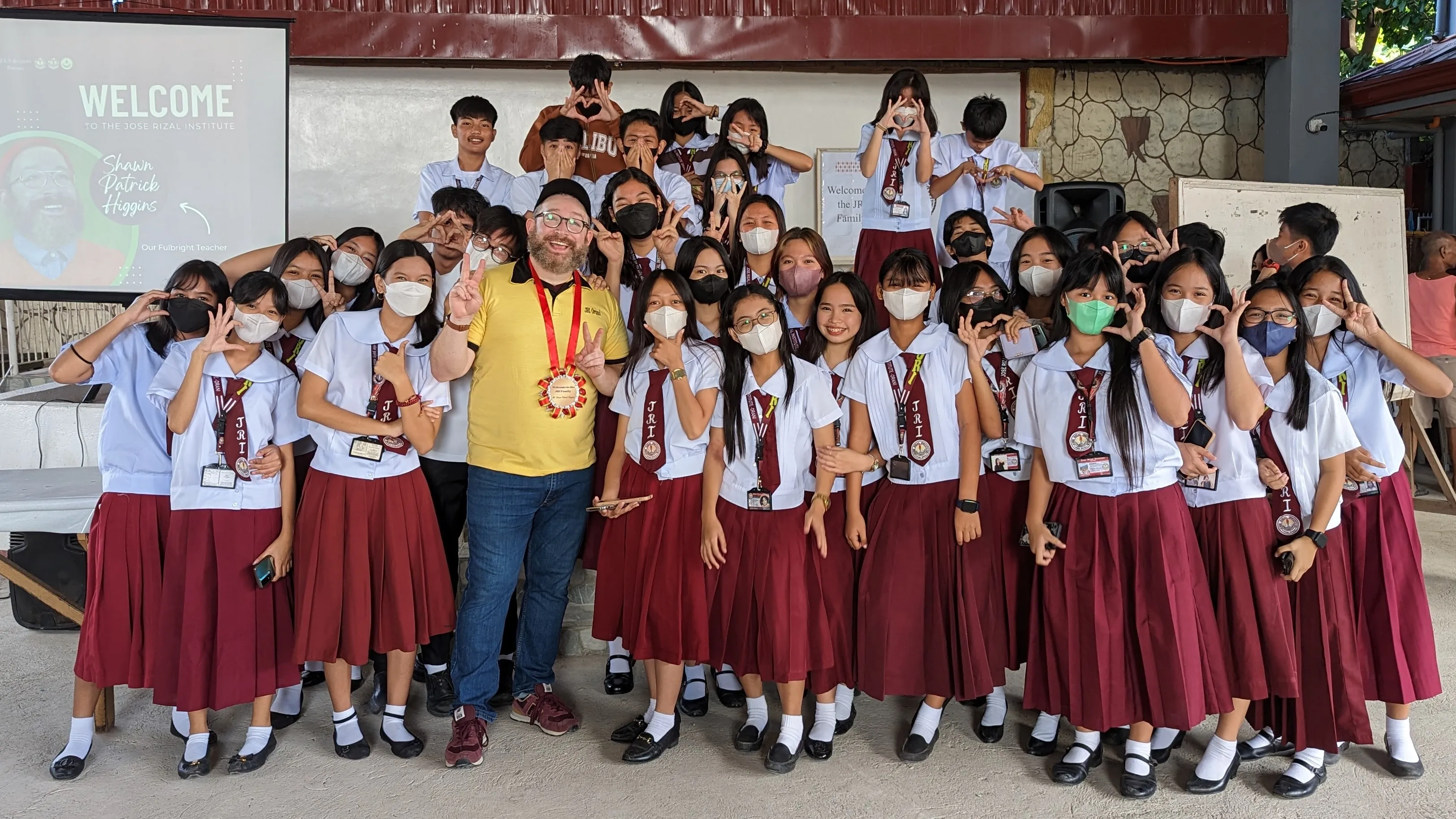 a group of students and teacher